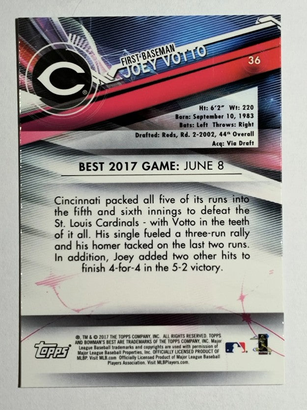 2017 Bowman's Best #36 Joey Votto