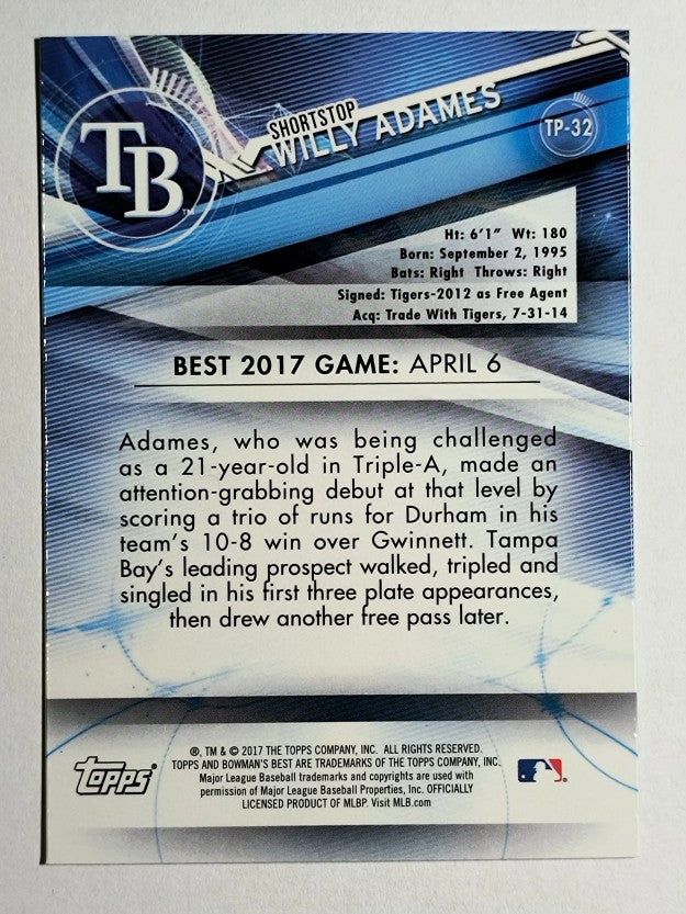 2017 Bowman's Best Top Prospects #TP32 Willy Adames