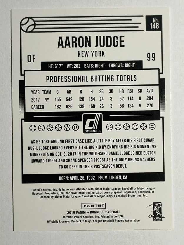 2018 Donruss #148 Aaron Judge