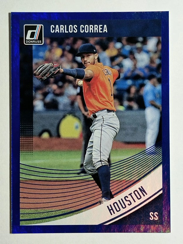 2018 Donruss Holo Blue #163 Carlos Correa