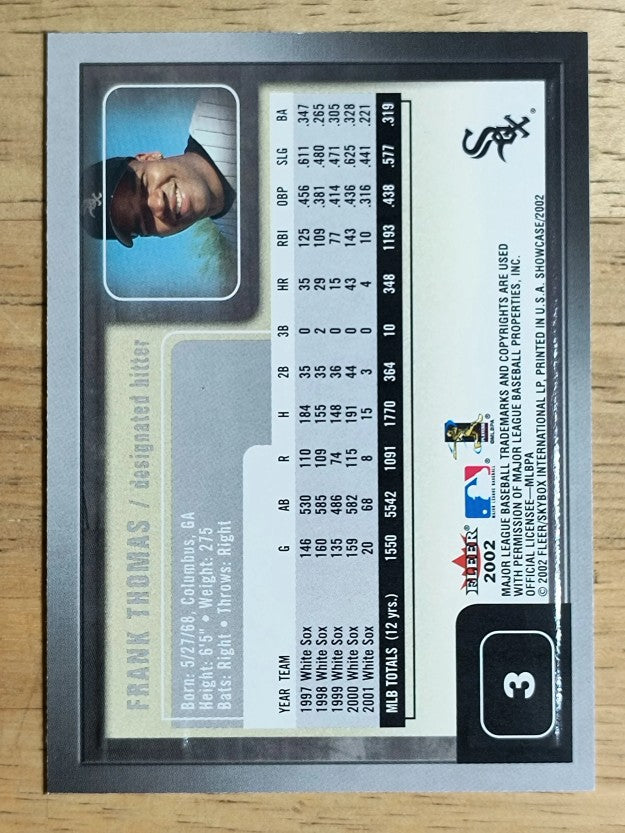 2002 Fleer Showcase #3 Frank Thomas