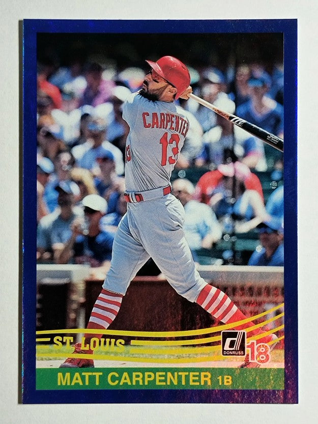 2018 Donruss Holo Blue #263 Matt Carpenter RETRO