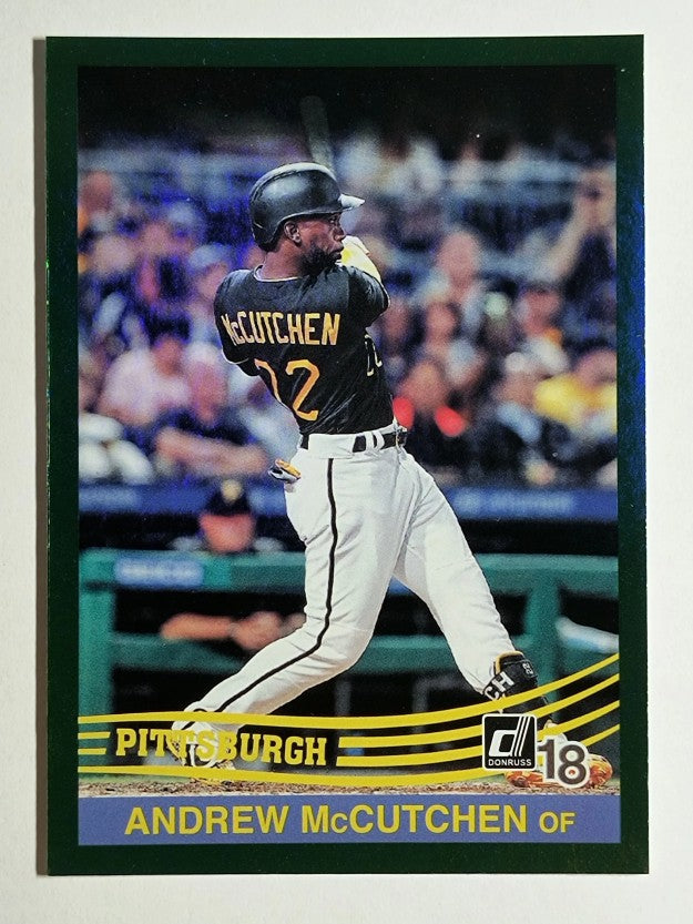 2018 Donruss Holo Green #257 Andrew McCutchen RETRO