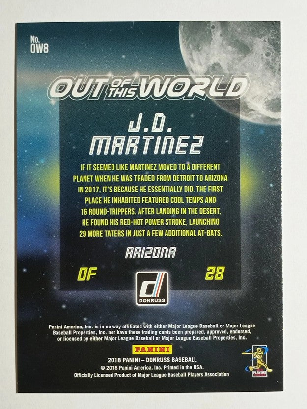 2018 Donruss Out of this World Crystals #OW8 J.D. Martinez
