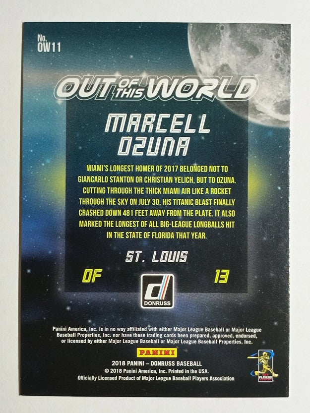 2018 Donruss Out of this World Crystals #OW11 Marcell Ozuna