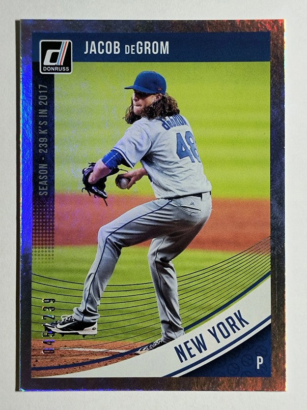 2018 Donruss Season Stat Line #146 Jacob deGrom/239 (NM)