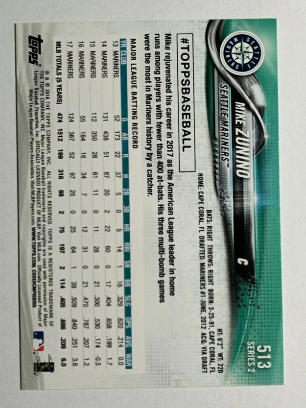 2018 Topps All Star Game Silver #513 Mike Zunino