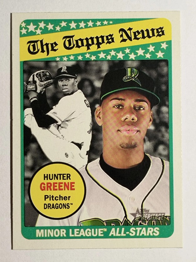 2018 Topps Heritage Minors #188 Hunter Greene AS