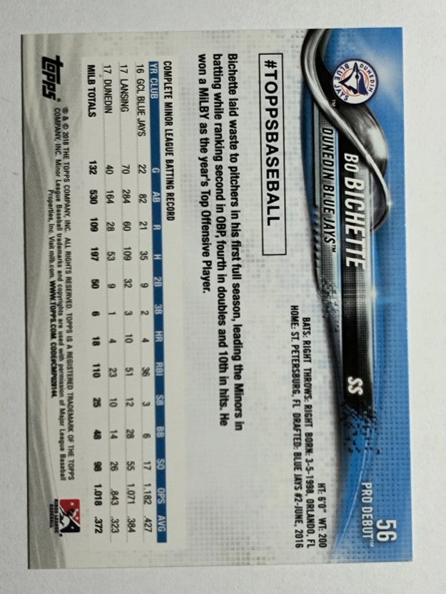 2018 Topps Pro Debut #56 Bo Bichette (NM)