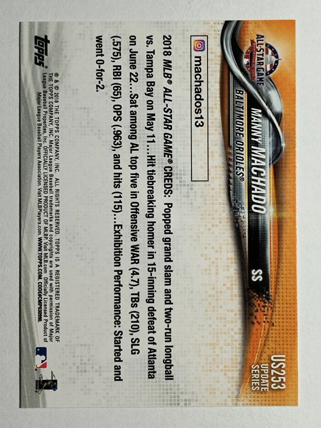 2018 Topps Update #US253 Manny Machado AS