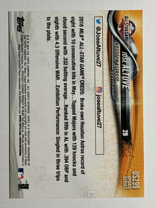 2018 Topps Update #US299 Jose Altuve AS