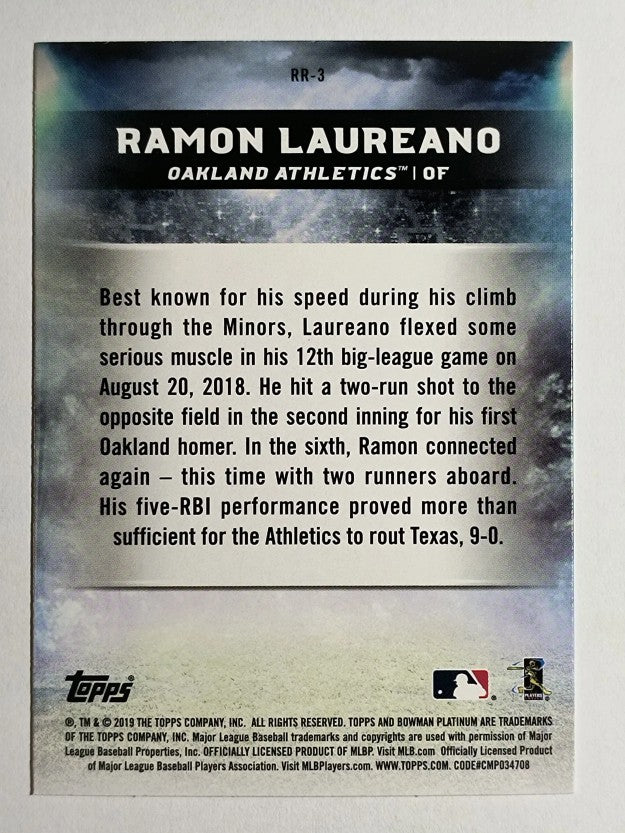 2019 Bowman Platinum Renowned Rookies #RR3 Ramon Laureano