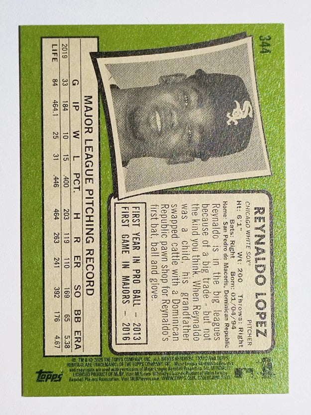 2020 Topps Heritage #344 Reynaldo Lopez