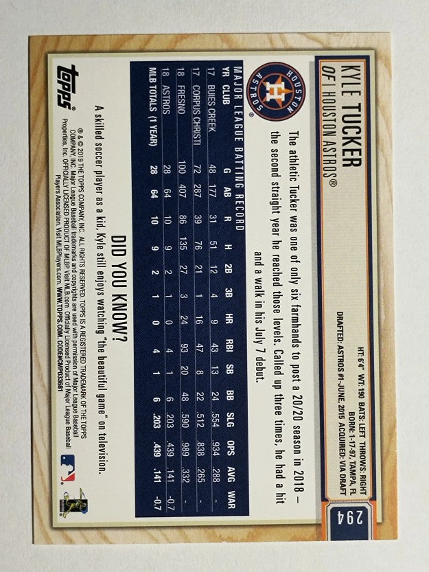 2019 Topps Big League #294 Kyle Tucker RC
