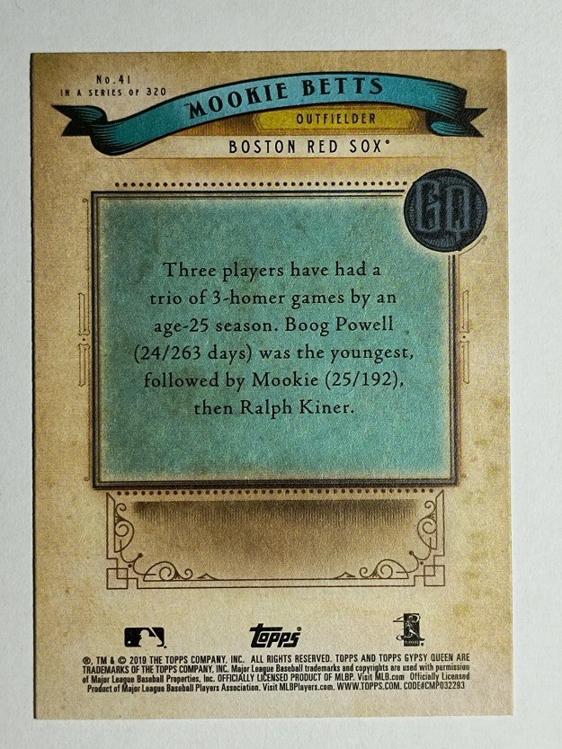 2019 Topps Gypsy Queen #41 Mookie Betts