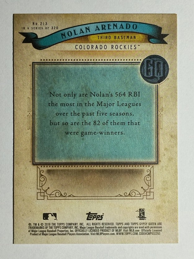 2019 Topps Gypsy Queen #213 Nolan Arenado