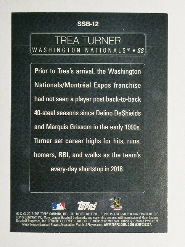 2019 Topps Stars of the Game #SSB12 Trea Turner