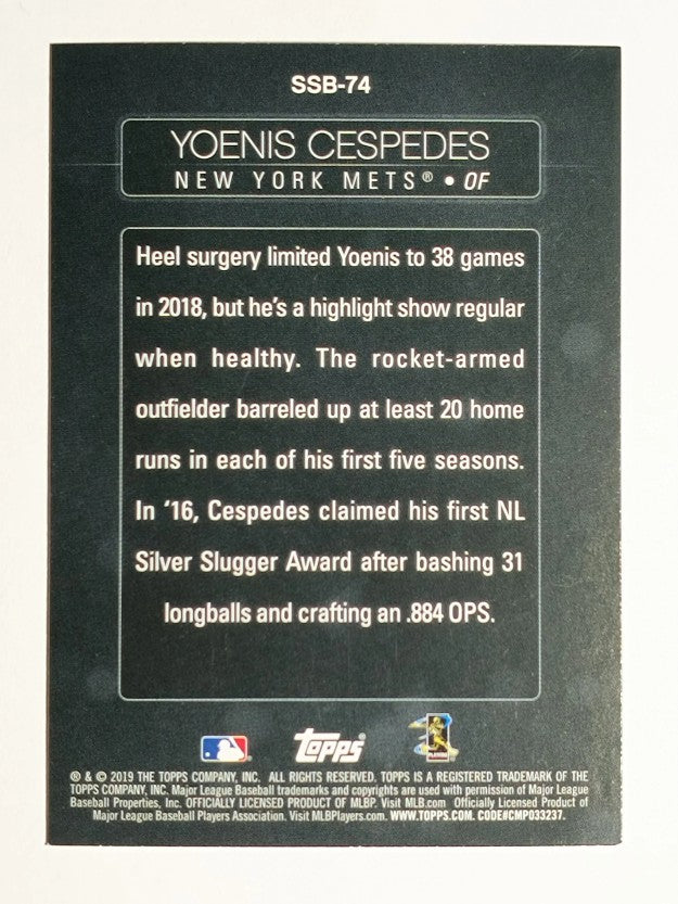 2019 Topps Stars of the Game #SSB74 Yoenis Cespedes