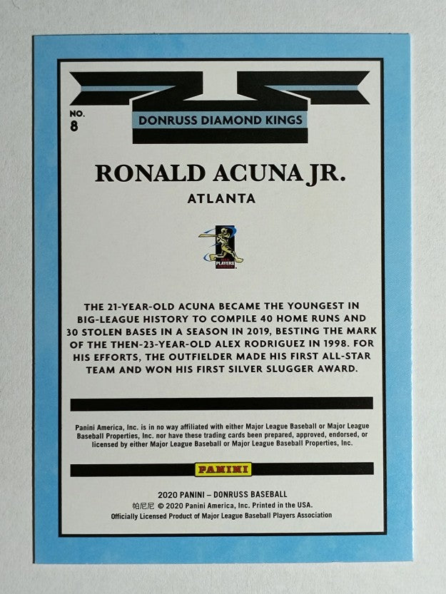 2020 Donruss #8 Ronald Acuna Jr. DK