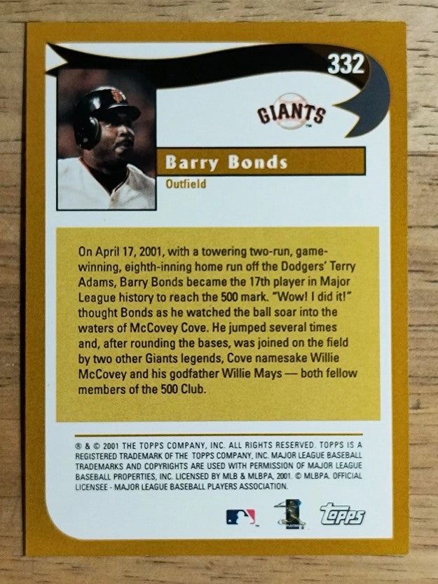 2002 Topps #332 Barry Bonds HL
