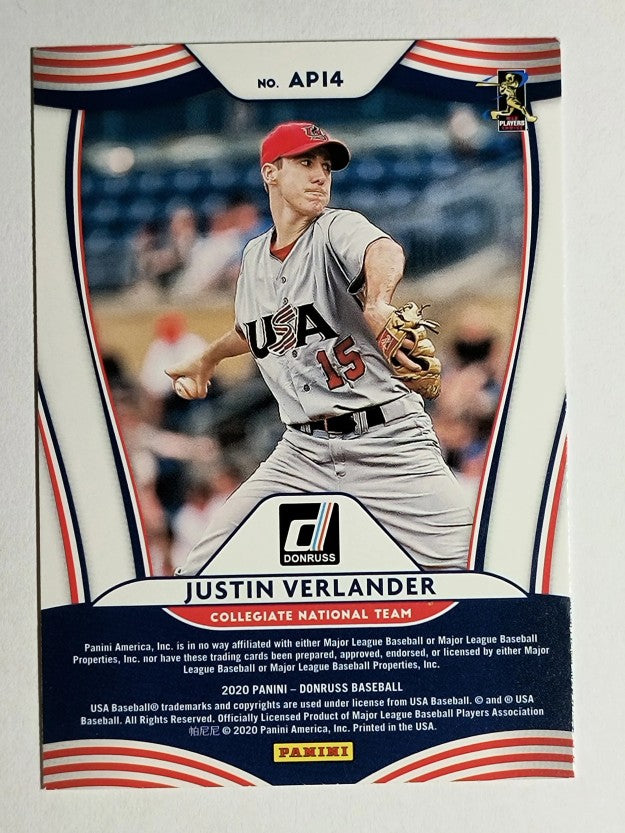 2020 Donruss American Pride Vector #14 Burl Carraway/Justin Verlander