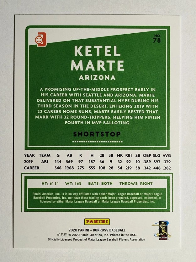 2020 Donruss Variations #78 Ketel Marte
