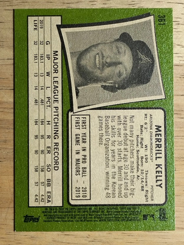 2020 Topps Heritage #361 Merrill Kelly