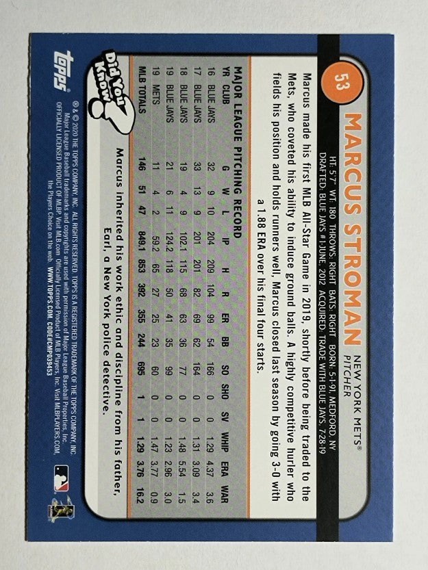 2020 Topps Big League #53 Marcus Stroman