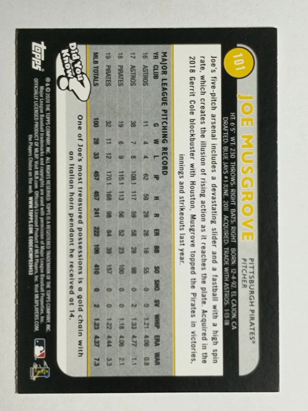 2020 Topps Big League #101 Joe Musgrove