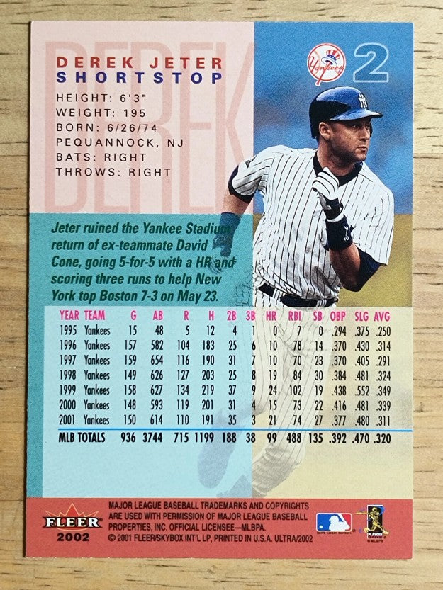 2002 Ultra #2 Derek Jeter