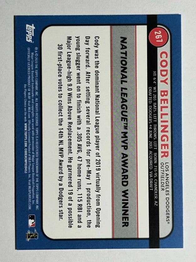 2020 Topps Big League #267 Cody Bellinger AW