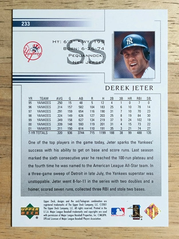2002 Upper Deck #233 Derek Jeter