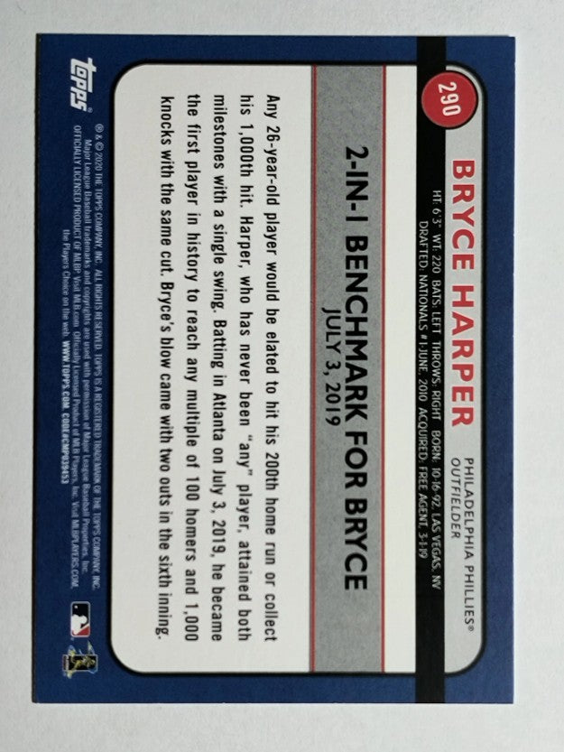 2020 Topps Big League #290 Bryce Harper HL