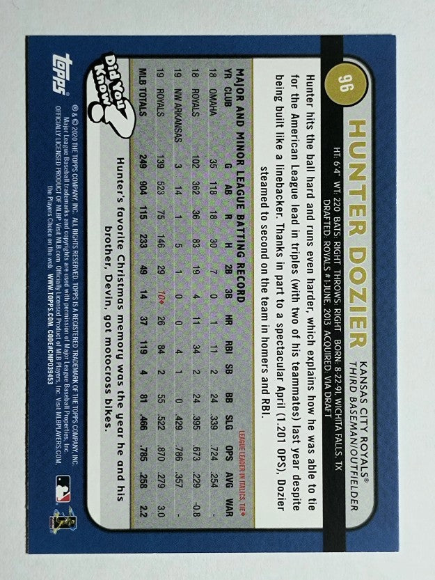 2020 Topps Big League Blue #96 Hunter Dozier