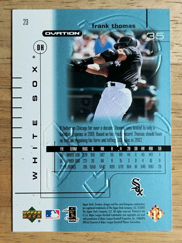 2002 Upper Deck Ovation #23 Frank Thomas