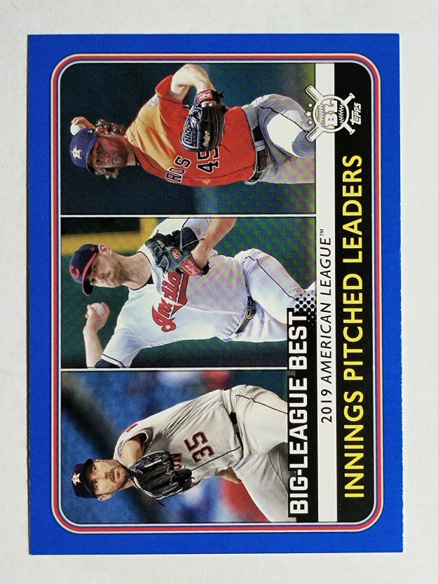 2020 Topps Big League Blue #263 Gerrit Cole/Shane Bieber/Justin Verlander LL