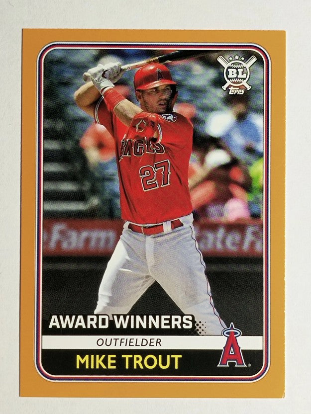 2020 Topps Big League Orange #285 Mike Trout AW (EXMT)