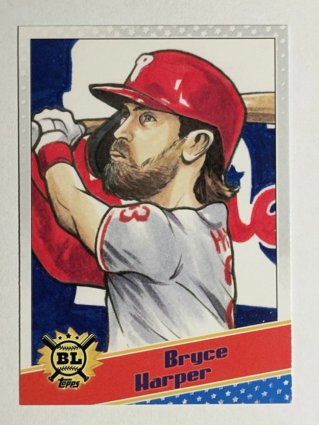 2020 Topps Big League Star Caricature Reproductions #SCOBH Bryce Harper