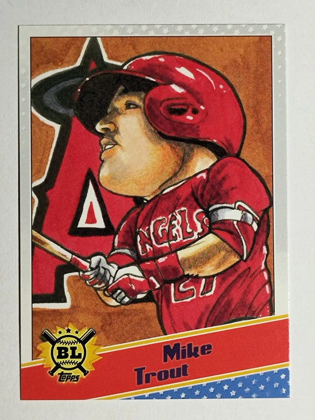 2020 Topps Big League Star Caricature Reproductions #SCOMT Mike Trout