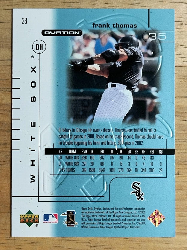 2002 Upper Deck Ovation #23 Frank Thomas