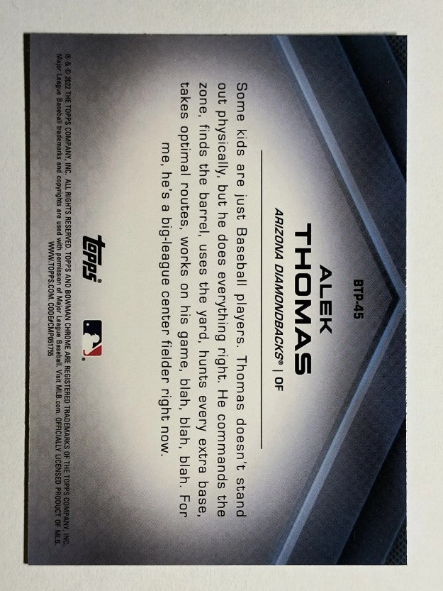 2022 Bowman Chrome Scouts Top 100 #BTP45 Alek Thomas