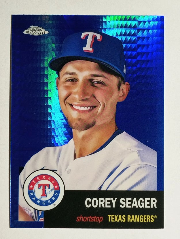 2022 Topps Chrome Platinum Anniversary Blue Prism Refractors #310 Corey Seager