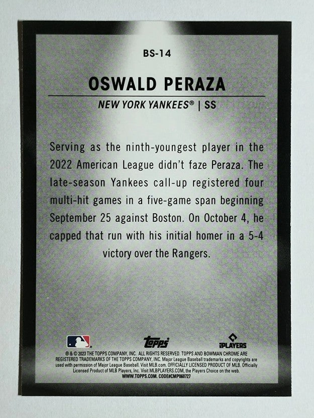 2023 Bowman Chrome Bowman Spotlights #BS14 Oswald Peraza