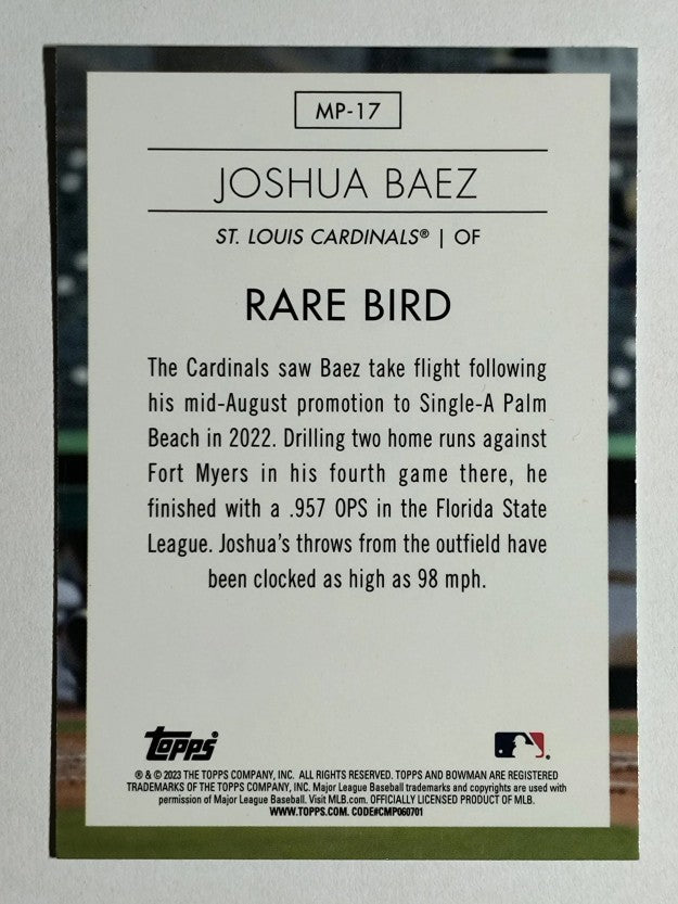 2023 Bowman Chrome Modern Prospect #MP17 Joshua Baez
