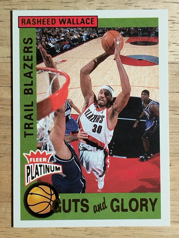 2002-03 Fleer Platinum Guts and Glory #6GG Rasheed Wallace