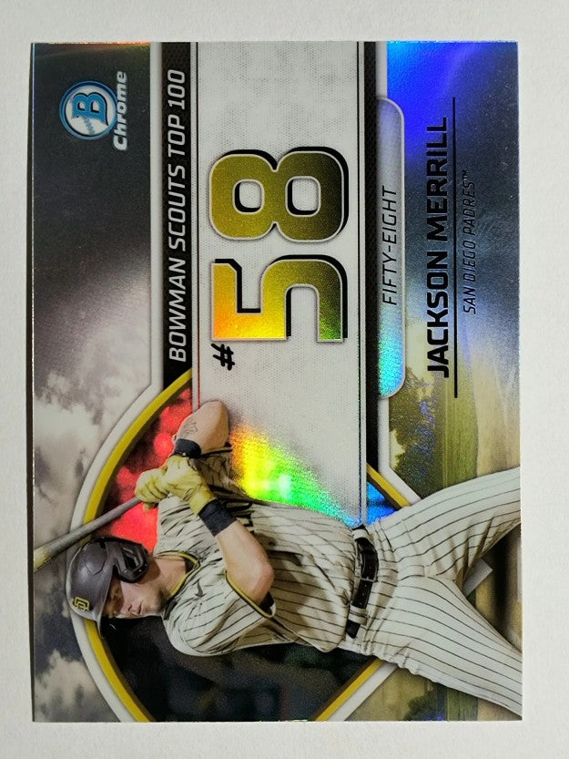2023 Bowman Chrome Scouts Top 100 #BTP58 Jackson Merrill