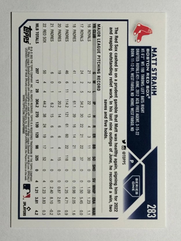 2023 Topps #283 Matt Strahm