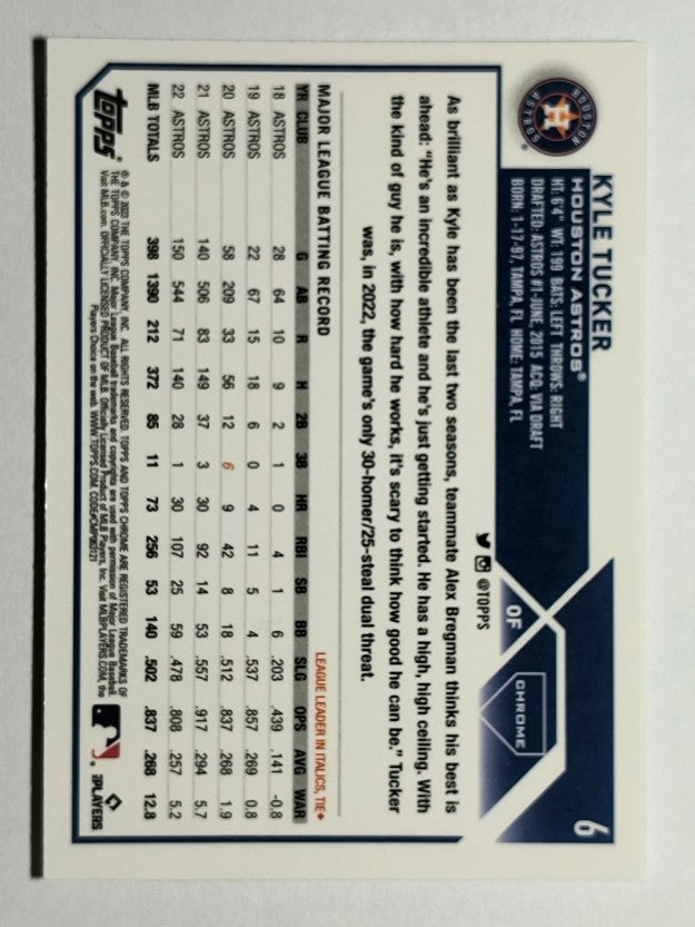 2023 Topps Chrome #6 Kyle Tucker