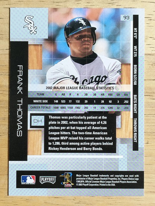 2003 Absolute Memorabilia #93 Frank Thomas