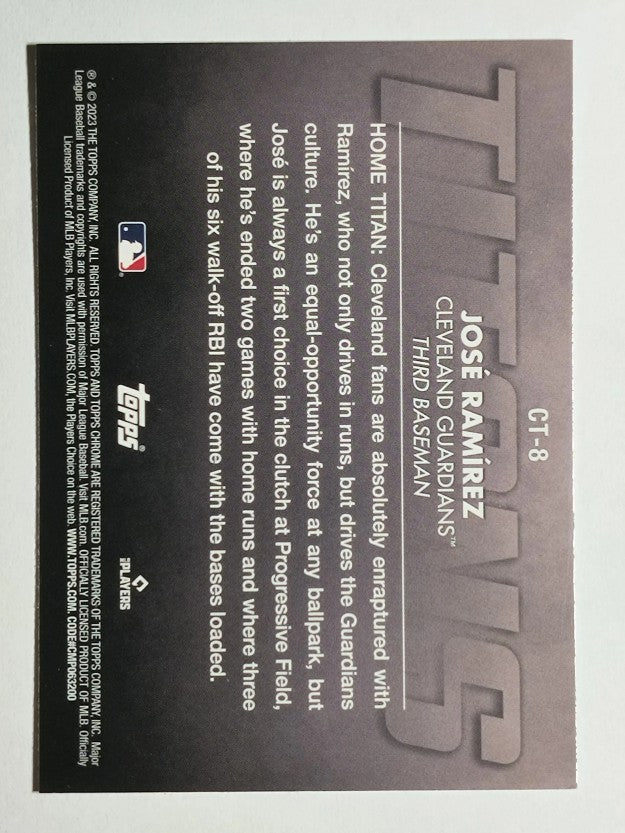 2023 Topps Chrome Titans #CT8 Jose Ramirez